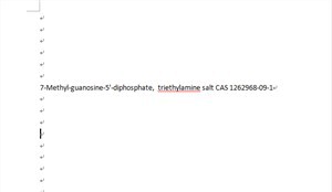 7-Methyl-guanosine-5'-diphosphate, Triethylamine Salt CAS 1262968-09-1